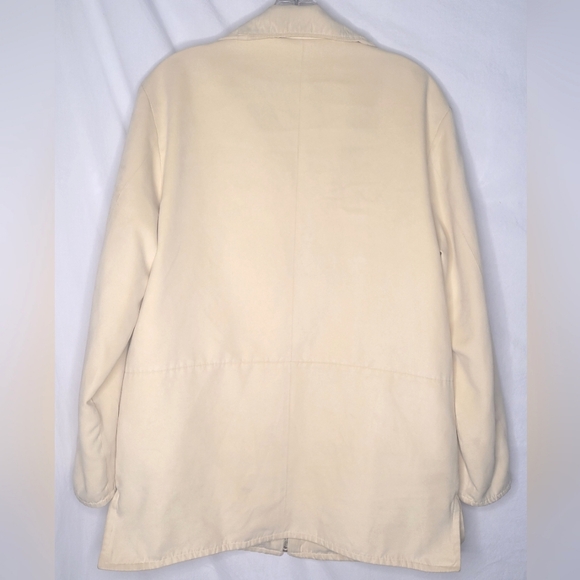 London Fog Classic Coat Jacket Buttery Yellow Small Regular* all weather suede ☀ - Picture 2 of 4